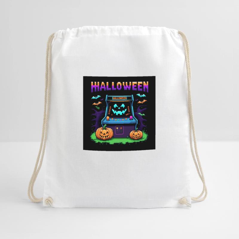 Games Ghost Ghost Halloween Pumpkin Bat Drawstring Bag