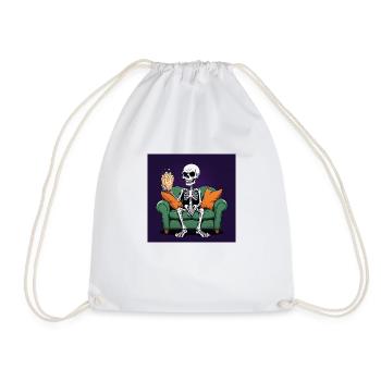 Squelette Coach Popcorn Halloween Cadeau Drôle - Sac de sport léger - blanc - Devant