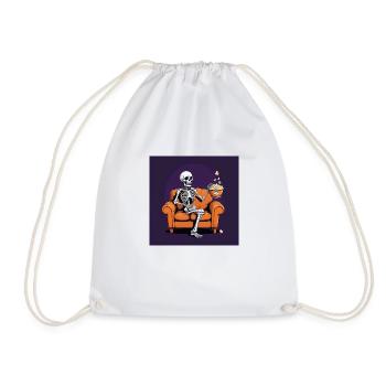 Squelette Coach Popcorn Halloween Cadeau Drôle - Sac de sport léger - blanc - Devant