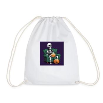 Squelette Coach Popcorn Halloween Cadeau Drôle - Sac de sport léger - blanc - Devant