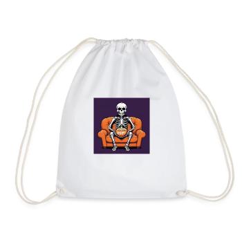 Squelette Coach Popcorn Halloween Cadeau Drôle - Sac de sport léger - blanc - Devant