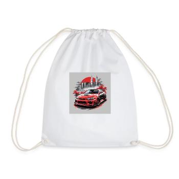 JDM Sportcar Tuning Driftcar Car Gift PS City - Drawstring Bag - white - Front