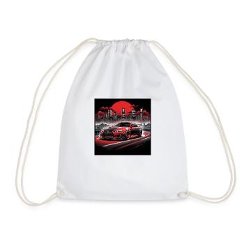 JDM Sportcar tuning Driftcar Voiture Cadeau PS - Sac de sport léger - blanc - Devant