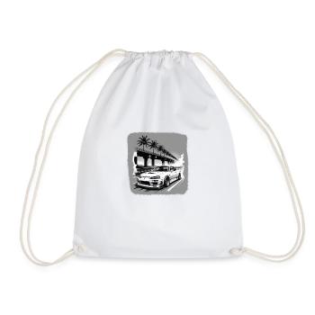 JDM Sportcar Tuning Driftcar Car Gift PS - Drawstring Bag - white - Front
