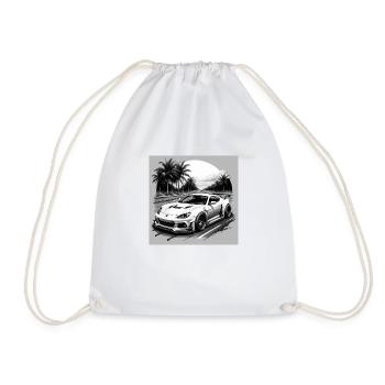 JDM Sportcar tuning Driftcar Voiture Cadeau PS - Sac de sport léger - blanc - Devant