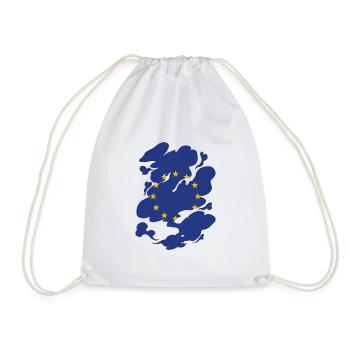Drapeau de l’Europe EU Euro Drapeau européen - Sac de sport léger - blanc - Devant