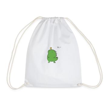 Dino Hi - - Drawstring Bag - white - Front