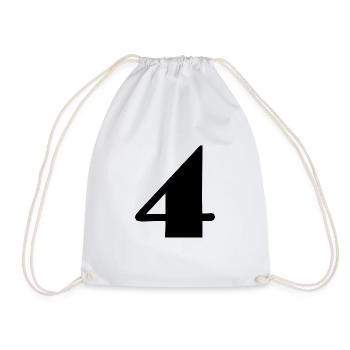 4 ANS,4e ANNIVERSAIRE,ANNIVERSAIRE 4 ANS - Sac de sport léger - blanc - Devant