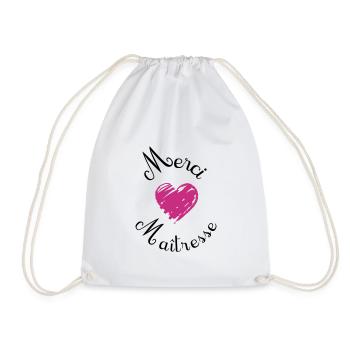 merci maîtresse cadeau fin année - Sac de sport léger - blanc - Devant