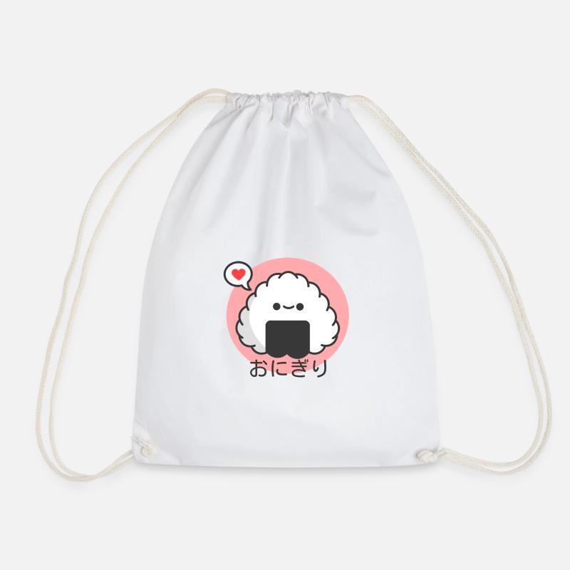 Niedliches Onigiri - Turnbeutel - Weiß