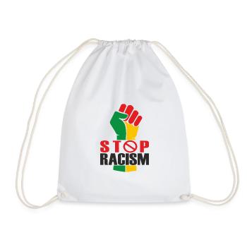Juneteenth Day 1865, Freedom Day, Stop Racism - Drawstring Bag - white - Front