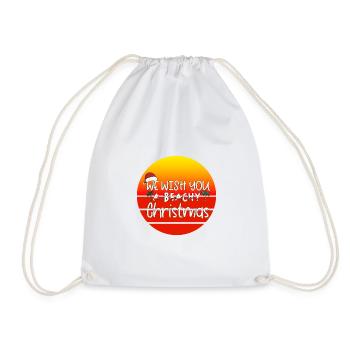 Nous vous souhaitons un Noël beachy, drôle de Noël - Sac de sport léger - blanc - Devant
