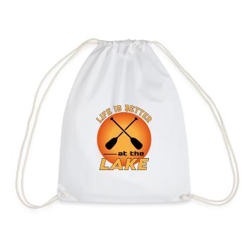 Lake See Wasser Water Life is better - Drawstring Bag - white - Front