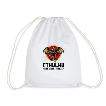 Cthulhu, The Evil Spirit, Funny Cosmic Horror - Drawstring Bag - white - Front