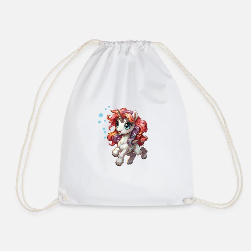Kleines Einhorn/Sweet Unicorn - Turnbeutel - Weiß