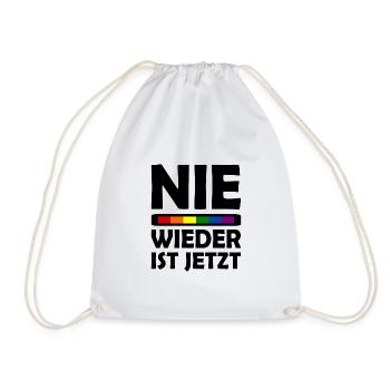 Nie wieder ist jetzt - Turnbeutel - Weiß - Vorne