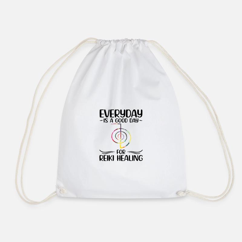 Reiki - Drawstring Bag - white