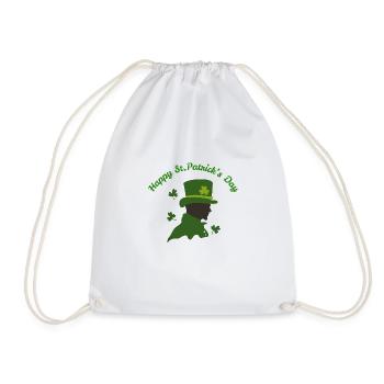 St. Patrick's Day Unisex T-Shirt mit passendem Paar - Turnbeutel - Weiß - Vorne