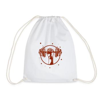 Bodybuilding - Weightlifting - Fitness - Workout - Drawstring Bag - white - Front