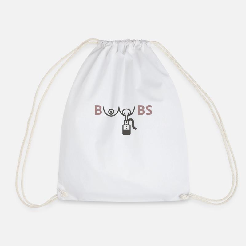 BOOBS - Drawstring Bag - white