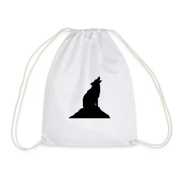 Wolf Werewolf Silhouette - Drawstring Bag - white - Front