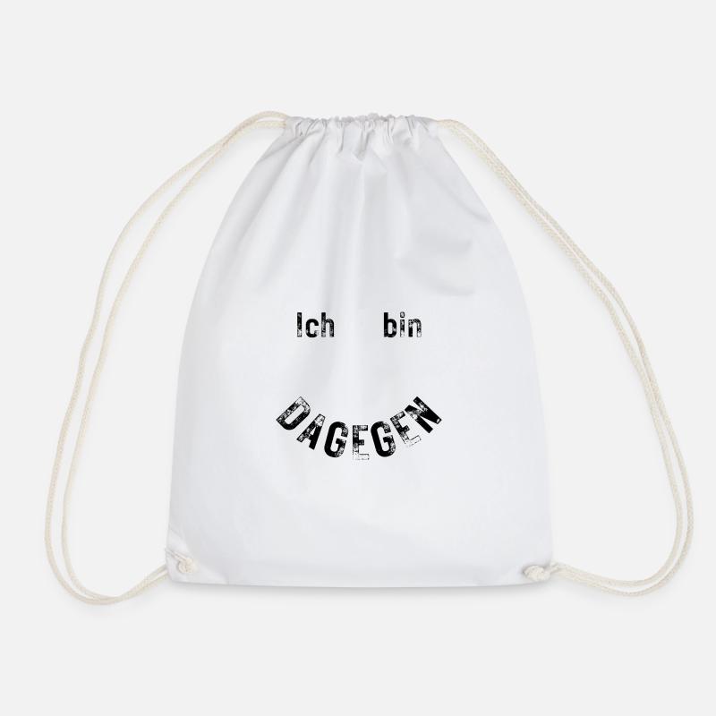 Ich bin dagegen - Turnbeutel - Weiß