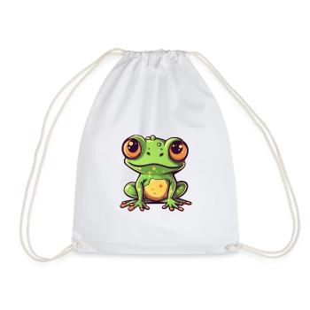 Grenouille Citron Vert Pop Art Personnage - Sac de sport léger - blanc - Devant