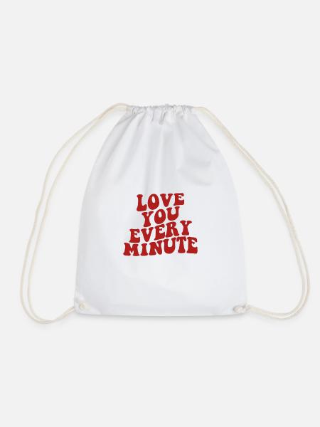 Liebe dich jede Minute - Turnbeutel - Weiß