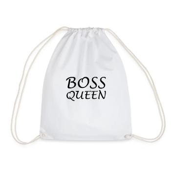 Boss Queen Gift Lady - Drawstring Bag - white - Front