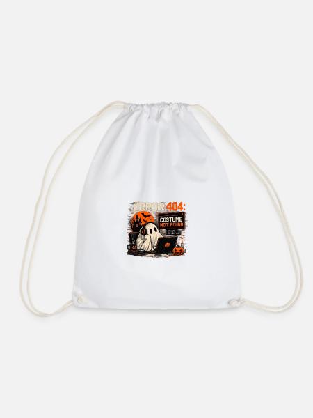 Error 404: Costume Not Found – Halloween Ghost - Turnbeutel - Weiß