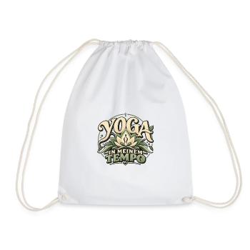 Yoga in meinem Tempo Ruhiges Yogamotiv - Turnbeutel - Weiß - Vorne