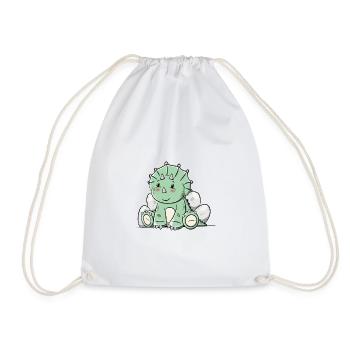 Tricératops de dinosaure - Sac de sport léger - blanc - Devant