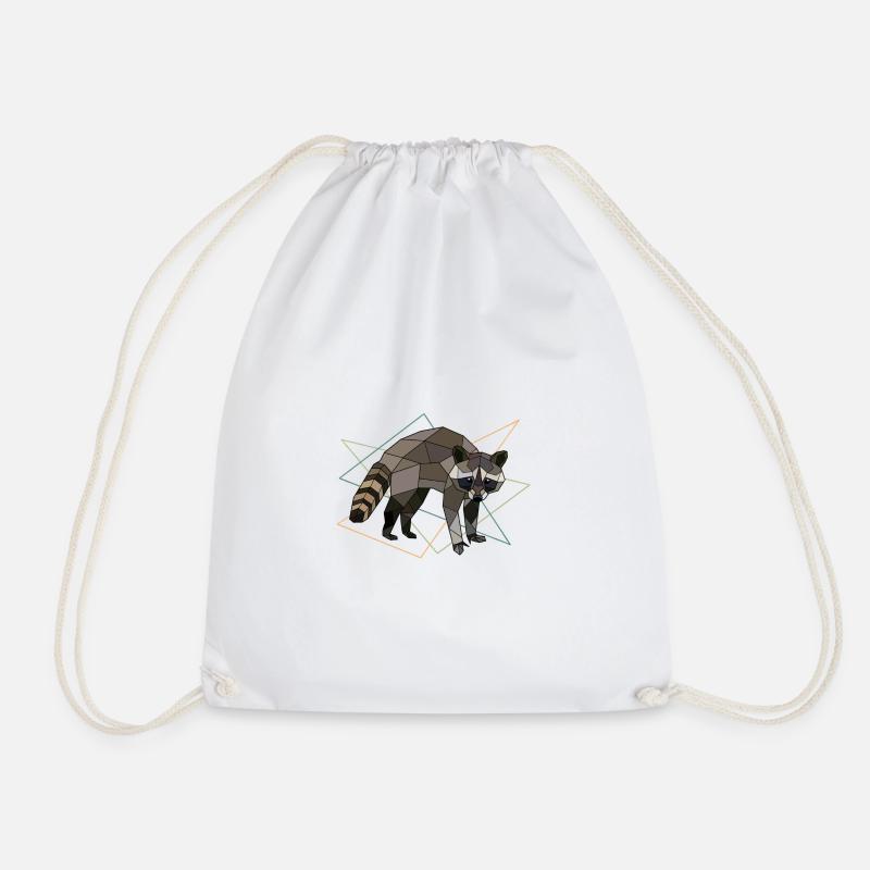 Waschbär - Turnbeutel - Weiß
