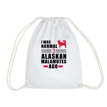 Alaskan Malamute - Drawstring Bag - white - Front