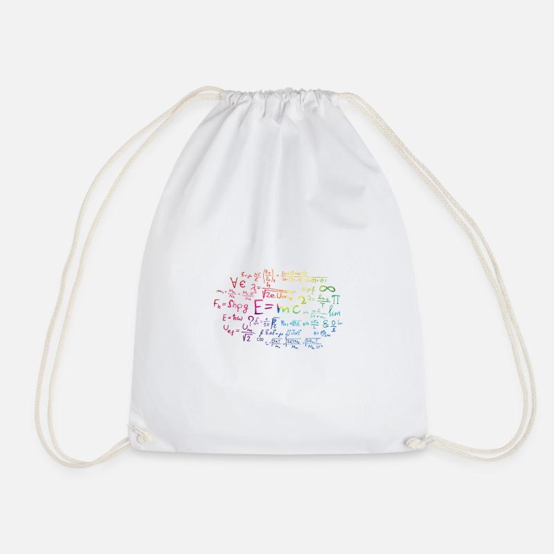 math nerd - Drawstring Bag - white