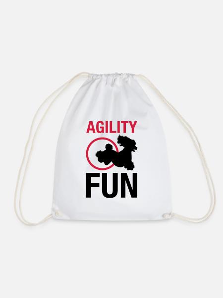 agilityfun_reifen_pudel - Turnbeutel - Weiß