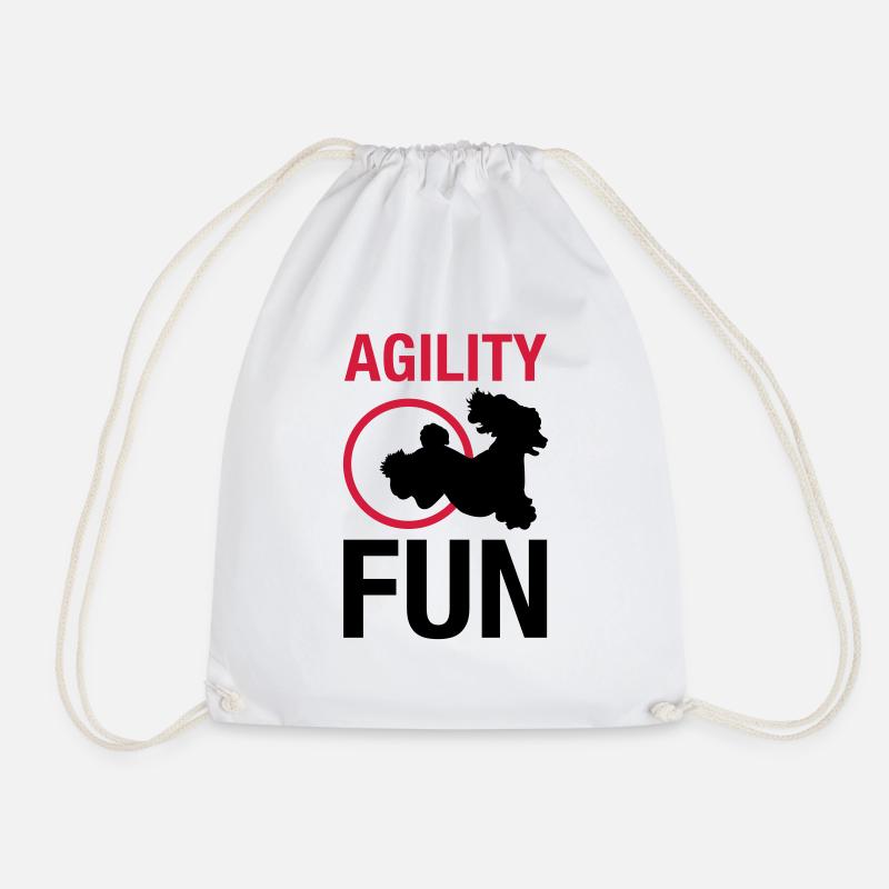 agilityfun_reifen_pudel - Turnbeutel - Weiß