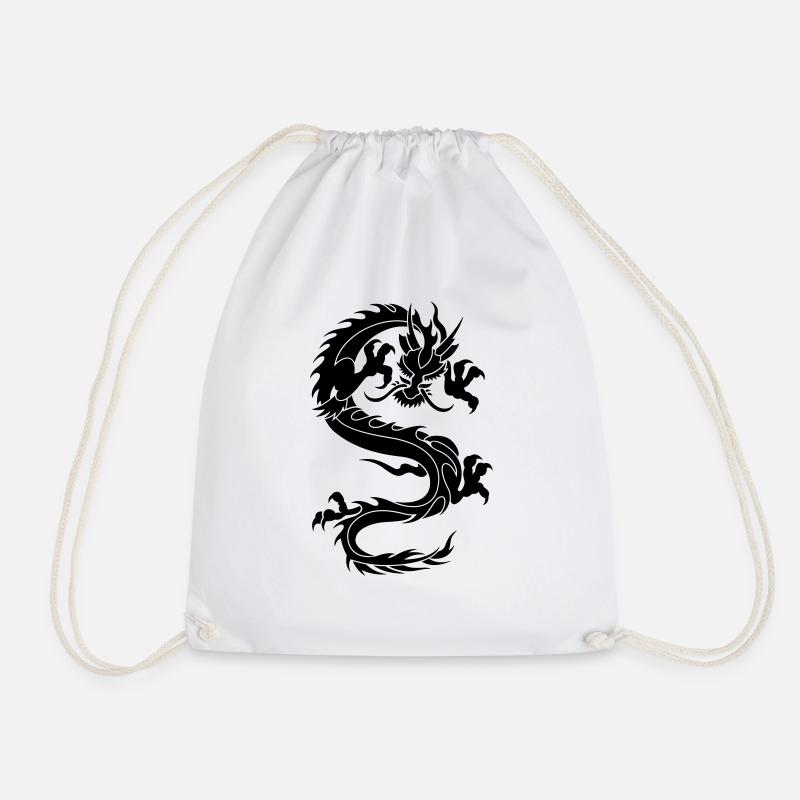 chinese dragon tribal - Turnbeutel - Weiß