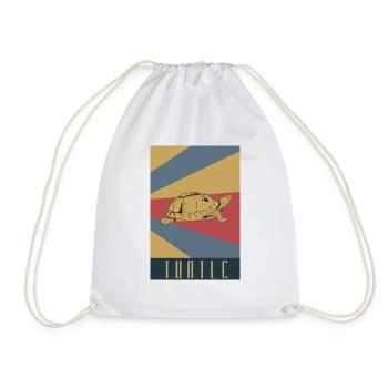 Tortue, tortue, retro, tortue - Sac de sport léger - blanc - Devant