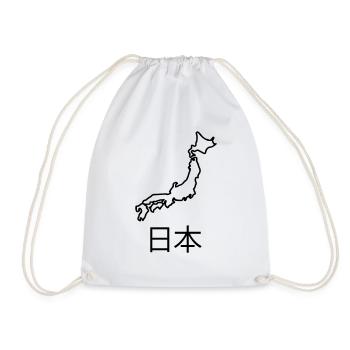 japan_2 - Drawstring Bag - white - Front
