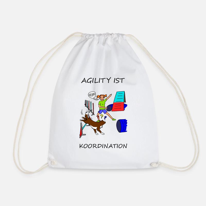 Agility ist -- Koordination - Turnbeutel - Weiß