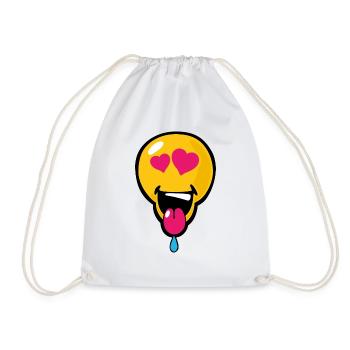 Smiley Love Crush - Turnbeutel - Weiß - Vorne