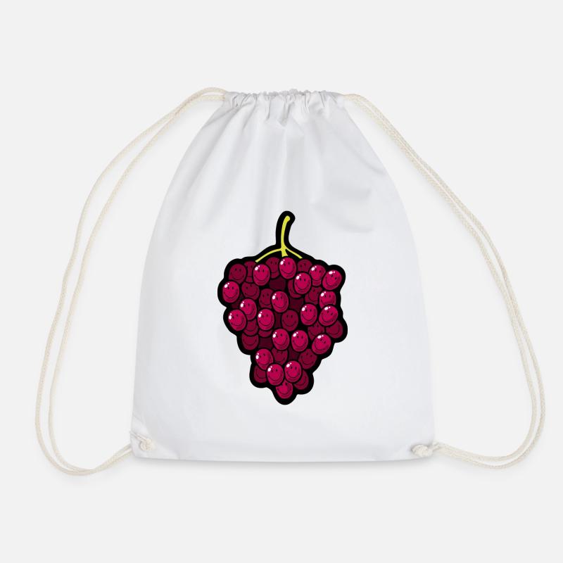 Smiley Grapes - Turnbeutel - Weiß