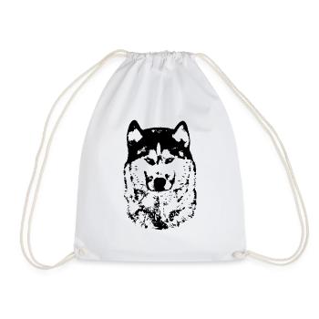 Husky - Drawstring Bag - white - Front