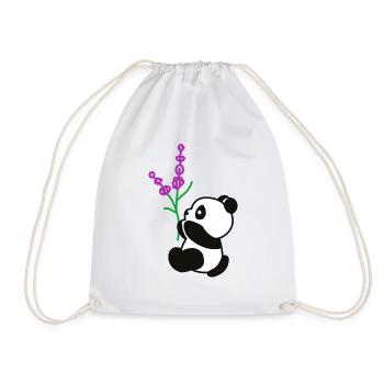 Panda fleur - Sac de sport léger - blanc - Devant