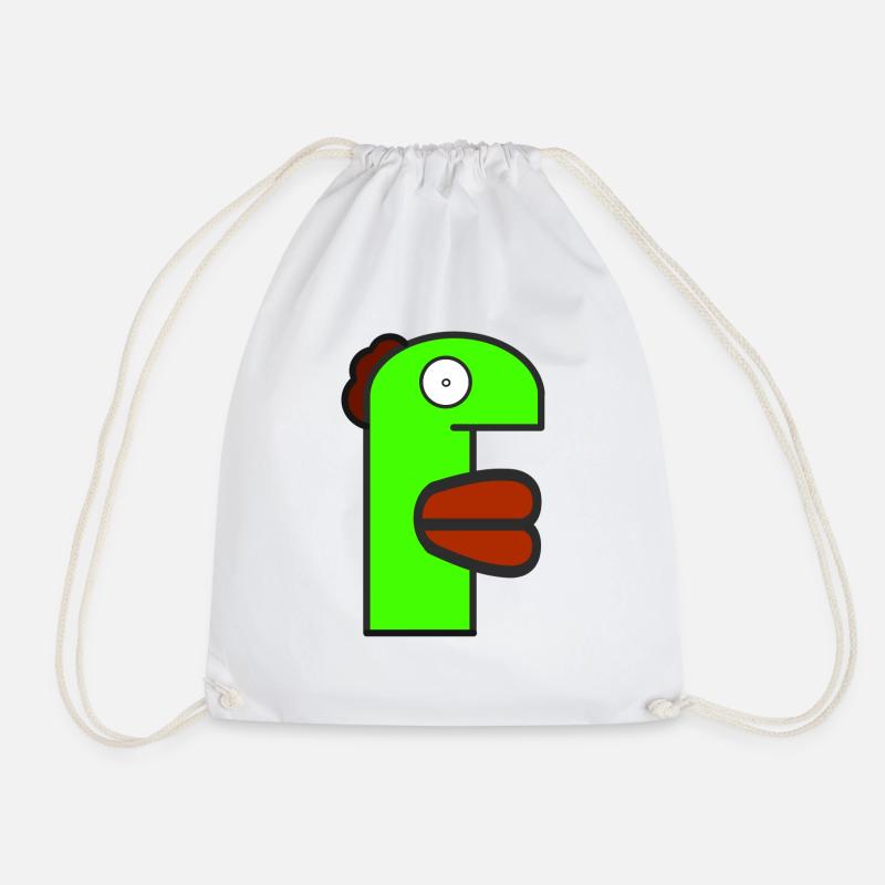 Street art - Thick lips - Drawstring Bag - white