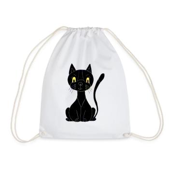 Chat - Sac de sport léger - blanc - Devant