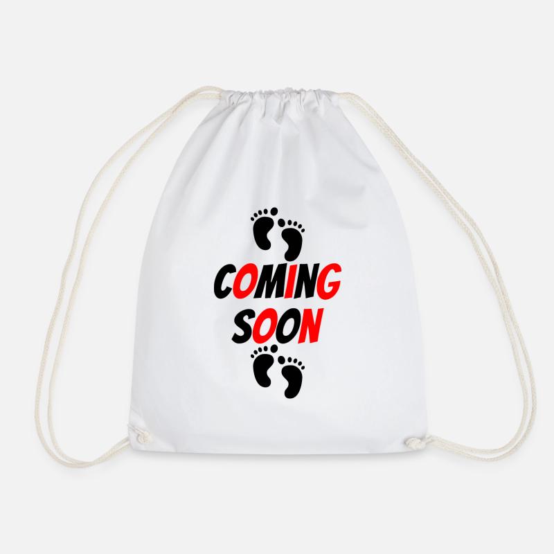 coming soon !! - Drawstring Bag - white