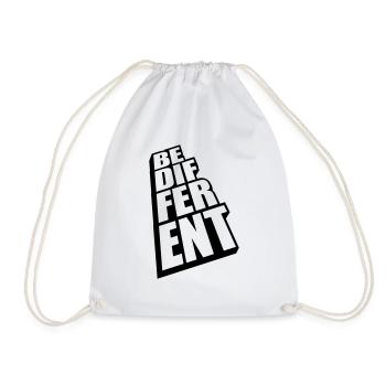 Be different Logo Design - Drawstring Bag - white - Front