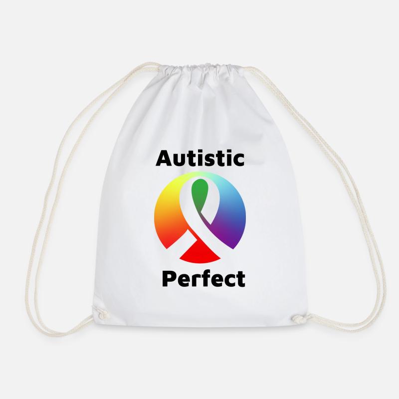 Autistic Perfect - Drawstring Bag - white